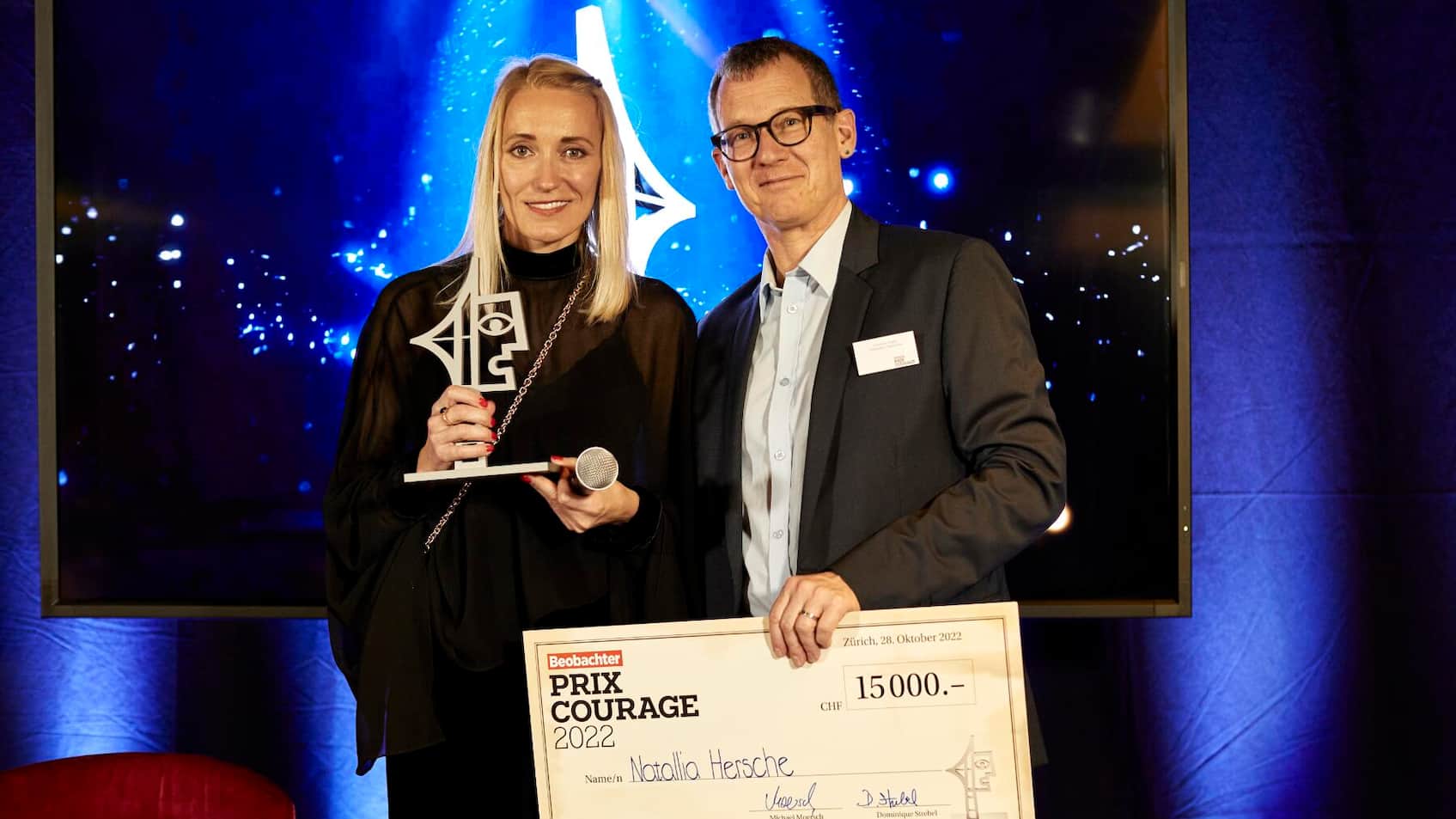 Natallia Hersche gewinnt den Prix Courage 2022